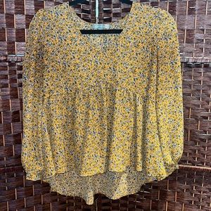 Good luck Gem Laurel, floral, long sleeve blouse
